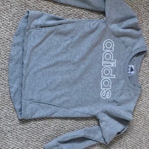 Adidas gray logo sweatshirt